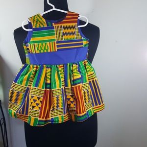 Girls Size 2 Kente Print Dress